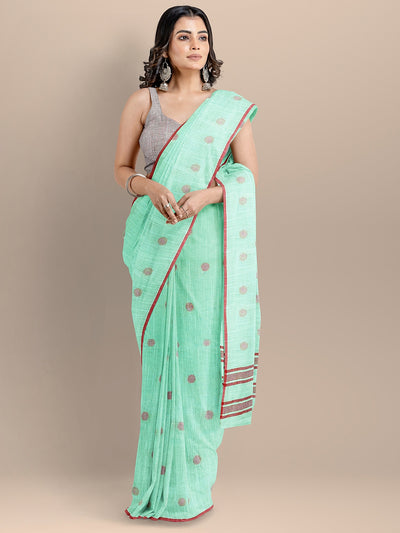 Buy Saree Mall Pista Green Woven Saree With Unstitched Blouse for Women  Online @ Tata CLiQ