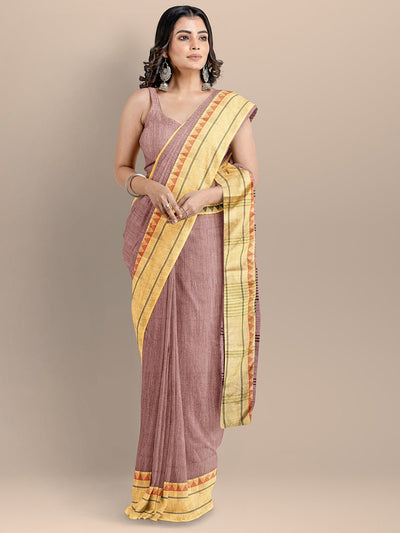 Buy Navy Cotton Silk Blend Woven Sari for Women Online at Fabindia |  20122240